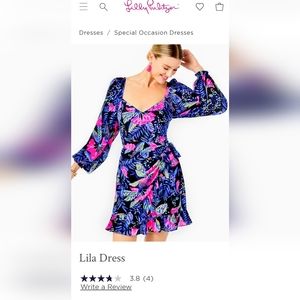 New w/Tags! Lilly Pulitzer Lila Dress in Onyx Earned Stripes, Sz 12